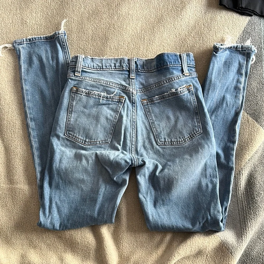 Abercrombie & Fitch Light Blue Distressed Skinny Jeans